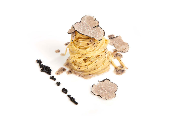 Tagliolini of Campofilone with Black Truffle and Black Truffle Sauce