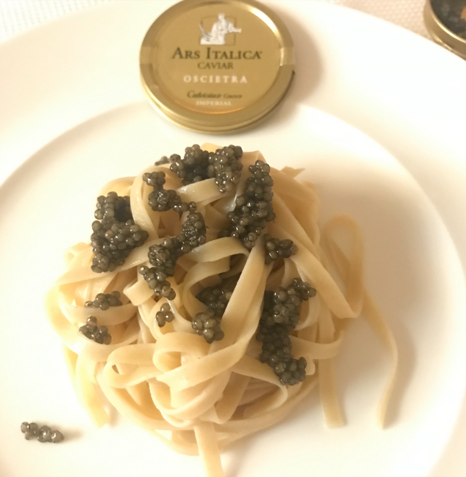 Steps to make Pasta with Calvisius Caviar