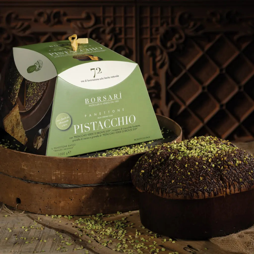 Panetone with Bronte pistachio cream
