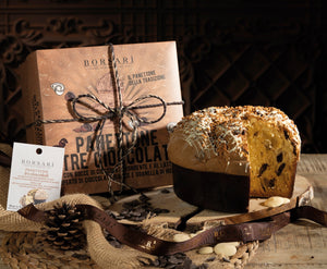 Borsari Italian Triple Chocolate Panettone – Christmas Gift Box – 26.5 oz