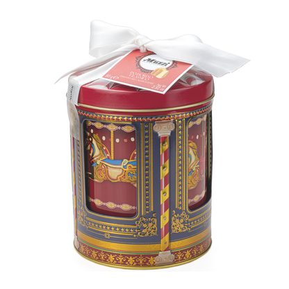 Muzzi Mini Italian Pandoro in elegant red Carrilon Christmas gift box 2.8 oz