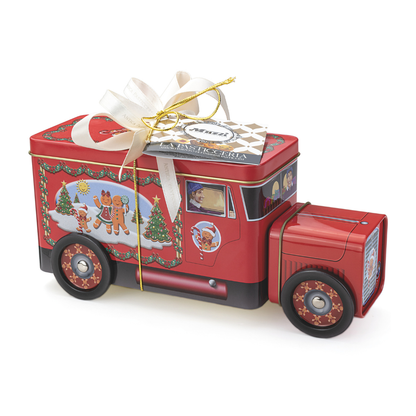 Muzzi Italian Christmas cookies 5.3 oz in red vintage truck tin