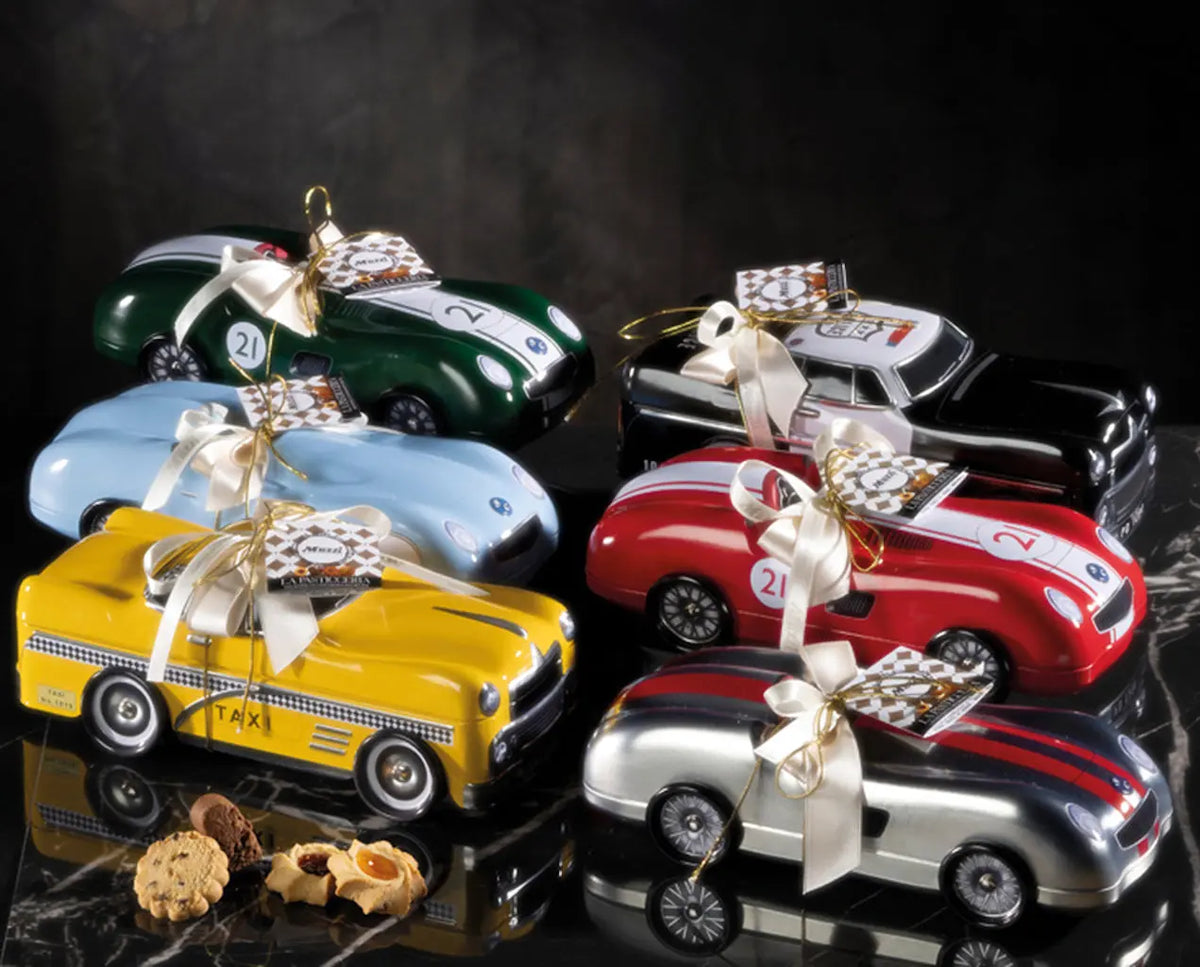 Muzzi Italian cookie gift tin vintage car collection - Tita Italian