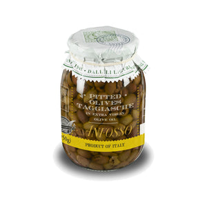 Anfosso -Taggiasche Pitted Olives in EVOO - 2.09 lb/ 950g