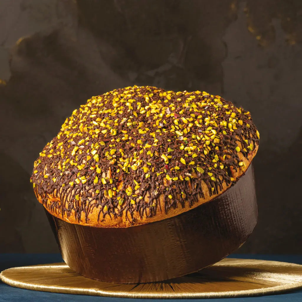 Pistachio Panettone with Bronte PDO Pistachio Cream Muzzi Muzzi