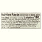 Nutrition facts label on a white background