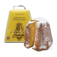 Borsari Pandoro with Limoncello Cream Christmas Cake packaging and cake on a white background