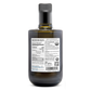 Bottle of olive oil with a nutrition facts label on a white background