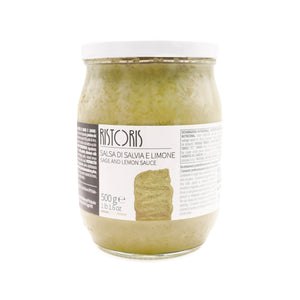 Ristoris Sage Lemon Sauce in a glass jar