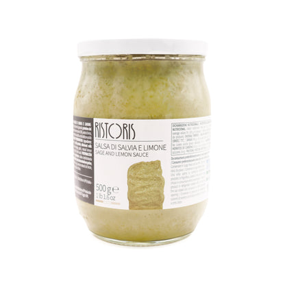 Ristoris Sage Lemon Sauce in a glass jar