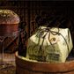 Borsari Italian pistachio panettone with Bronte PDO pistachio cream, dark chocolate coating and cocoa nibs