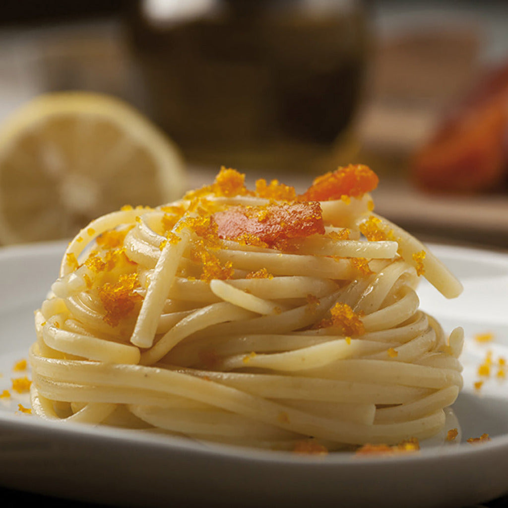 spaghetti with mullet roe bottarga