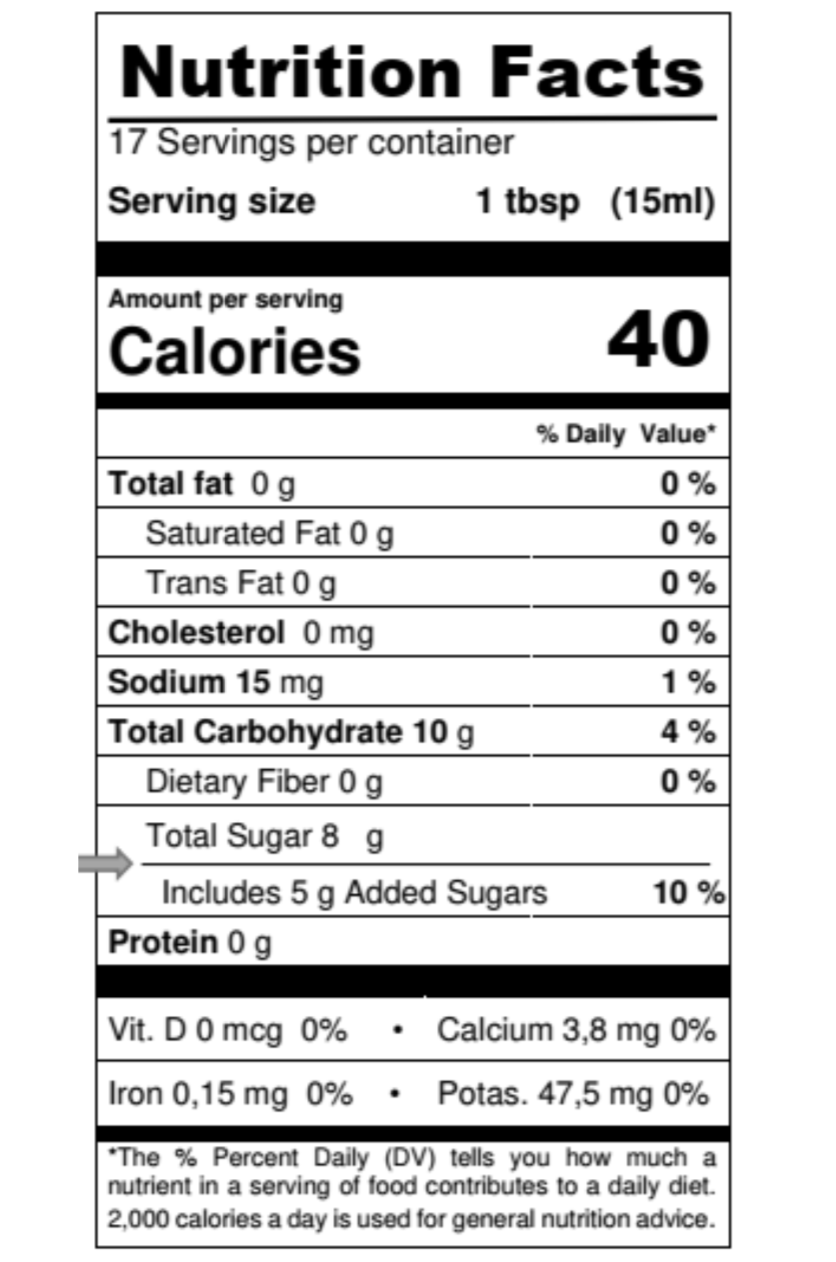 Nutrition facts 