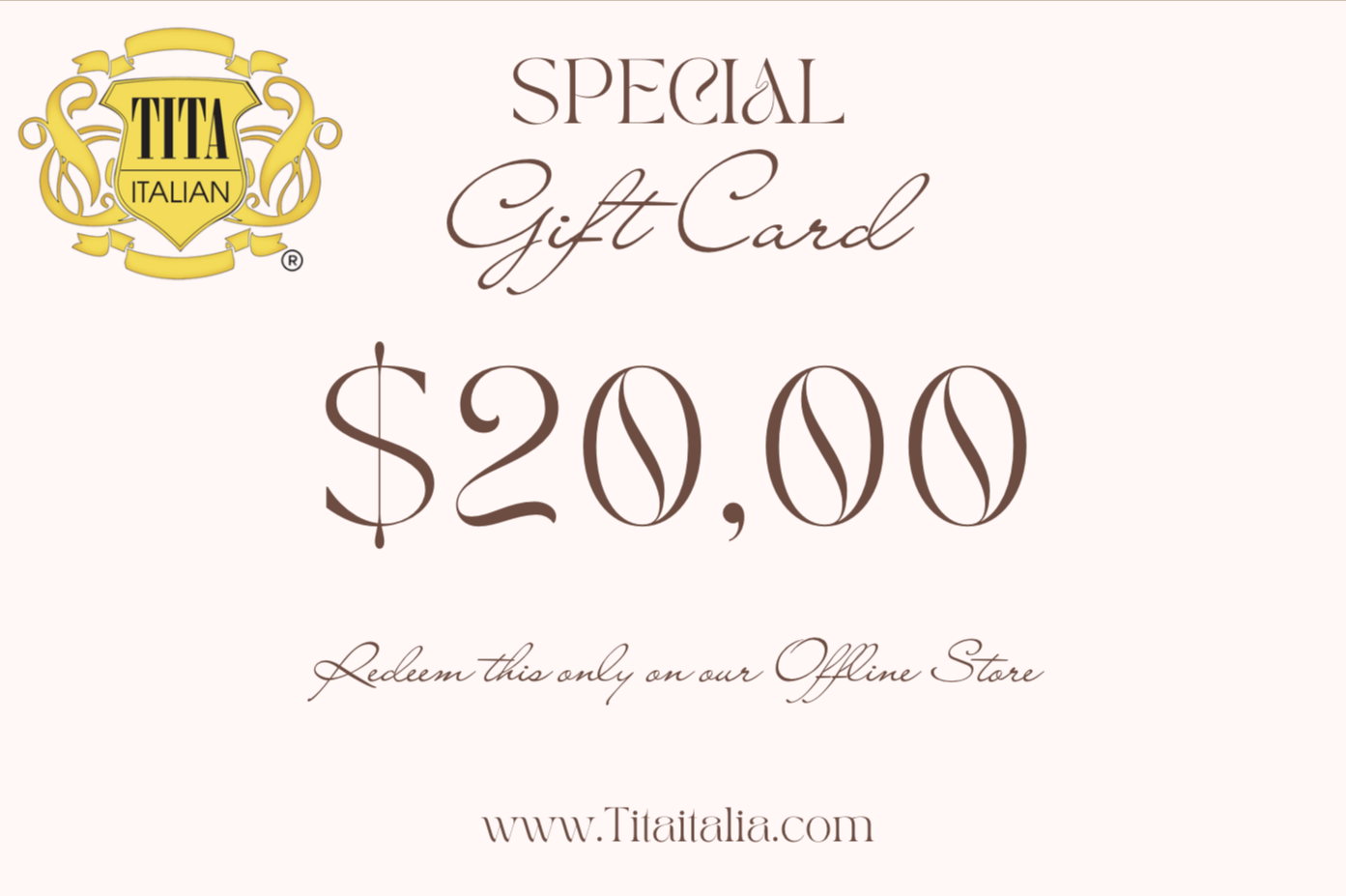 pink gilf card 20$ tita italian