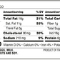 A close-up of a product's nutrition facts label showing nutritional information for a single piece of PANDORO CLASSICO, including calories, fat, carbs, protein, and allergen details.