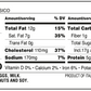 Nutrition facts Borsari Rustico panettone gift box made in Italy