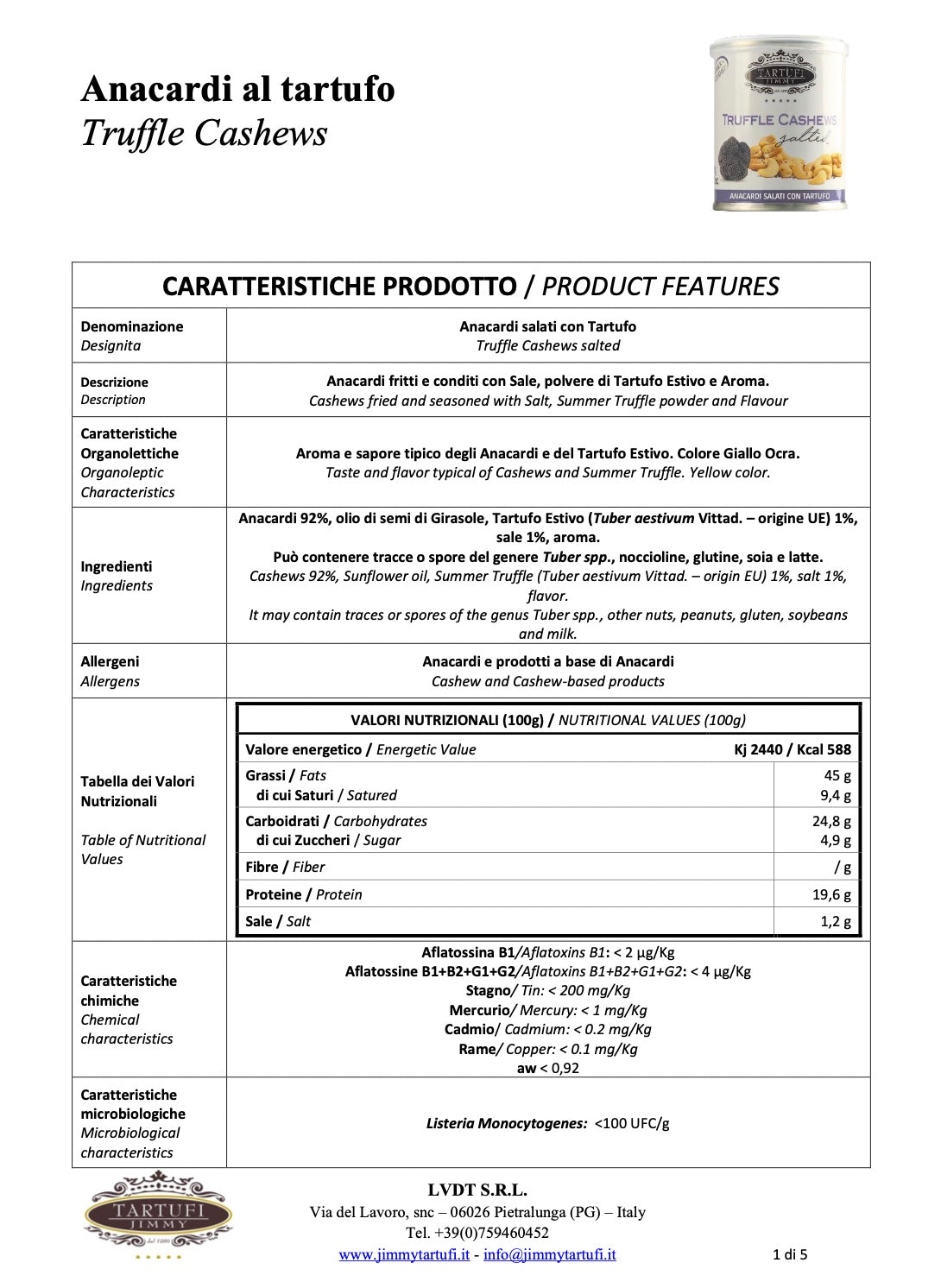 truffle anacardi products features