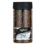 Jar of Szechuan pepper with Roma label on a white background