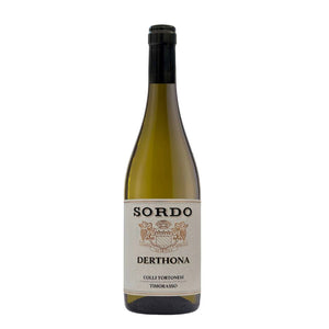 Bottle of Colli Tortonesi DOC Timorasso Derthona white wine by Sordo