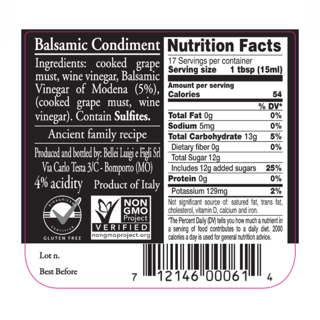 back label SuaMaesta