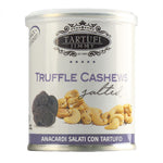 Can of Tartufi Jimmy Truffle Cashews on a white background
