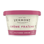 Container of Vermont Creamery Crème Fraçeè on a white background