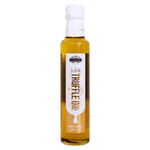A 200ml glass bottle of White Truffle Oil, filled with golden-yellow oil, featuring a white label with gold and black text, and sealed with a white cap, set against a plain white background.