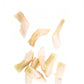 slices of artichokes on a white background