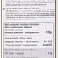 back label of breadsticks with truffle on a white background