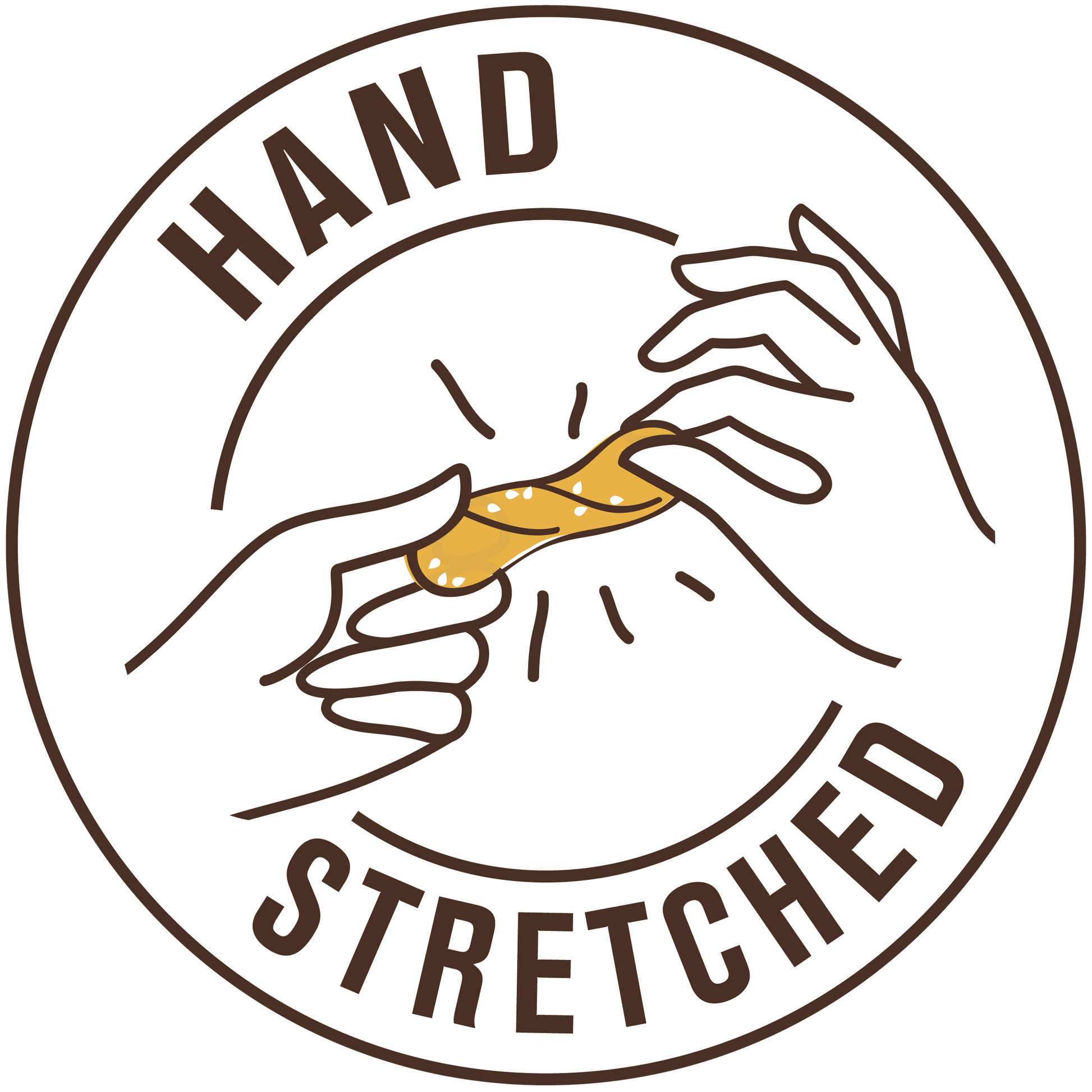 i Bibanesi's logo showing two hands Stretching the breadstick