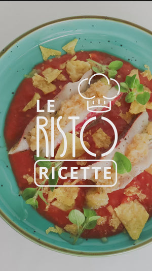 video recipe: Mullet stuffed with potatoes, onion pesto, sweet tomato coulis and crispy nachos