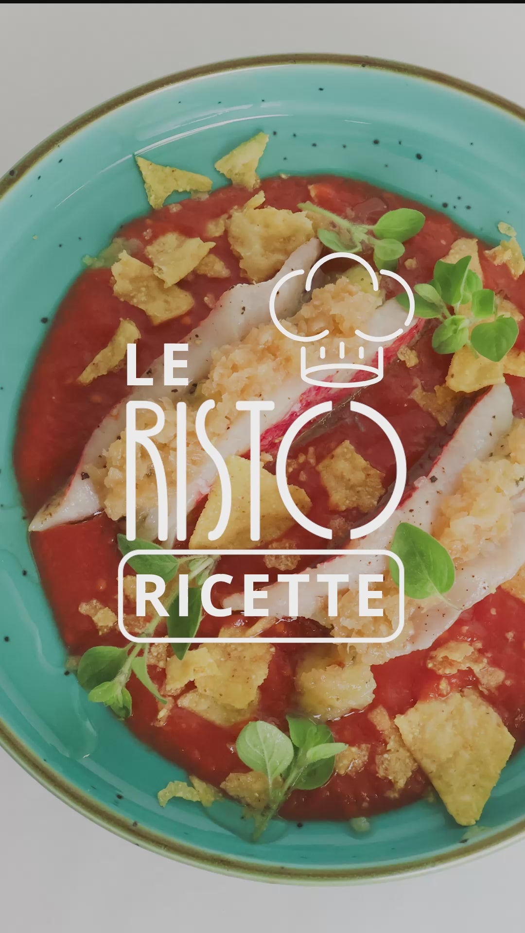 video recipe: Mullet stuffed with potatoes, onion pesto, sweet tomato coulis and crispy nachos