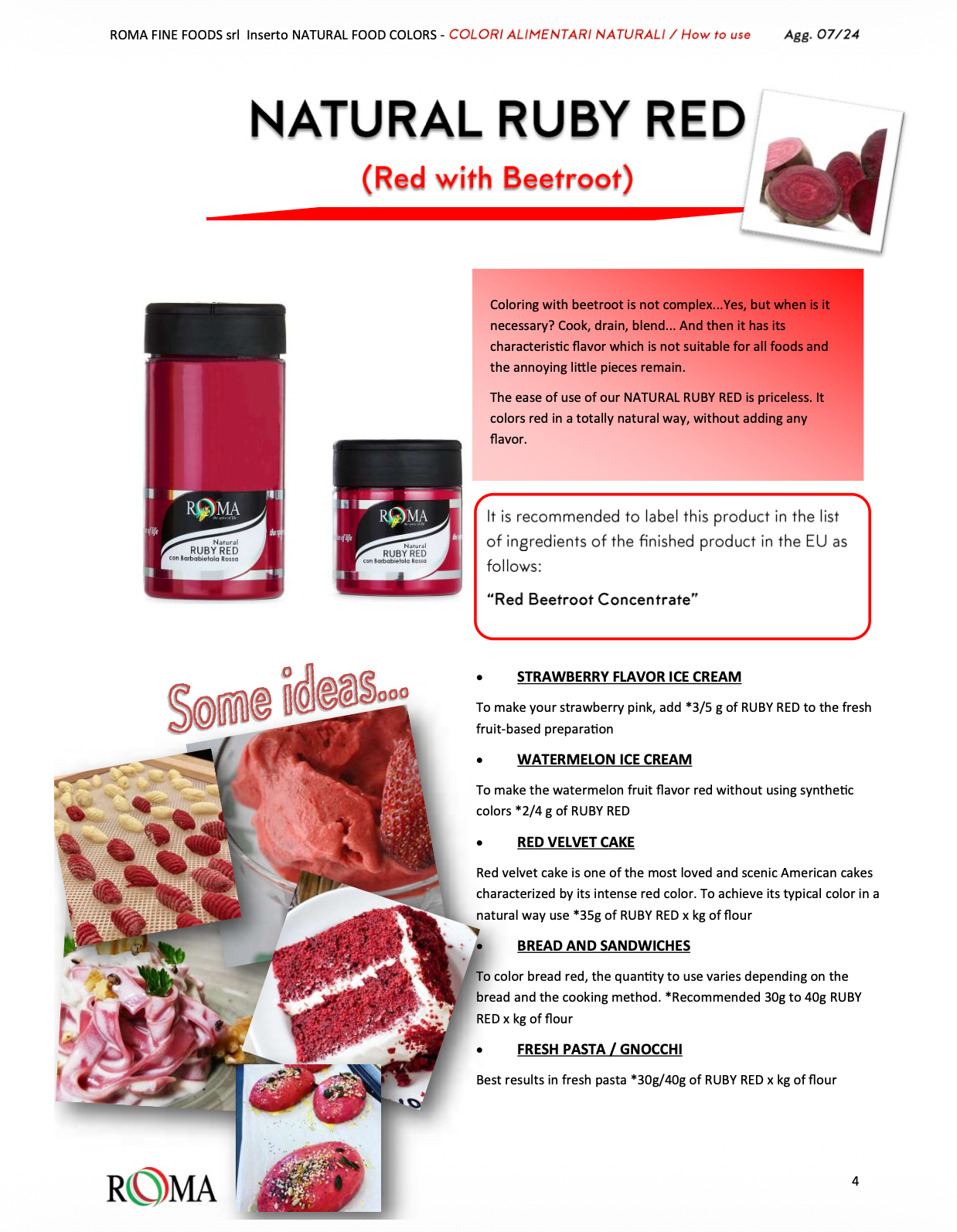 some ideas to use food color ruby red