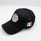 baseball cap classic style black silver embroidery unisex one size -tita italia