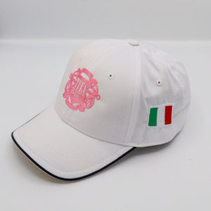 baseball cap White with pink embroidery one size unisex - Tita italia
