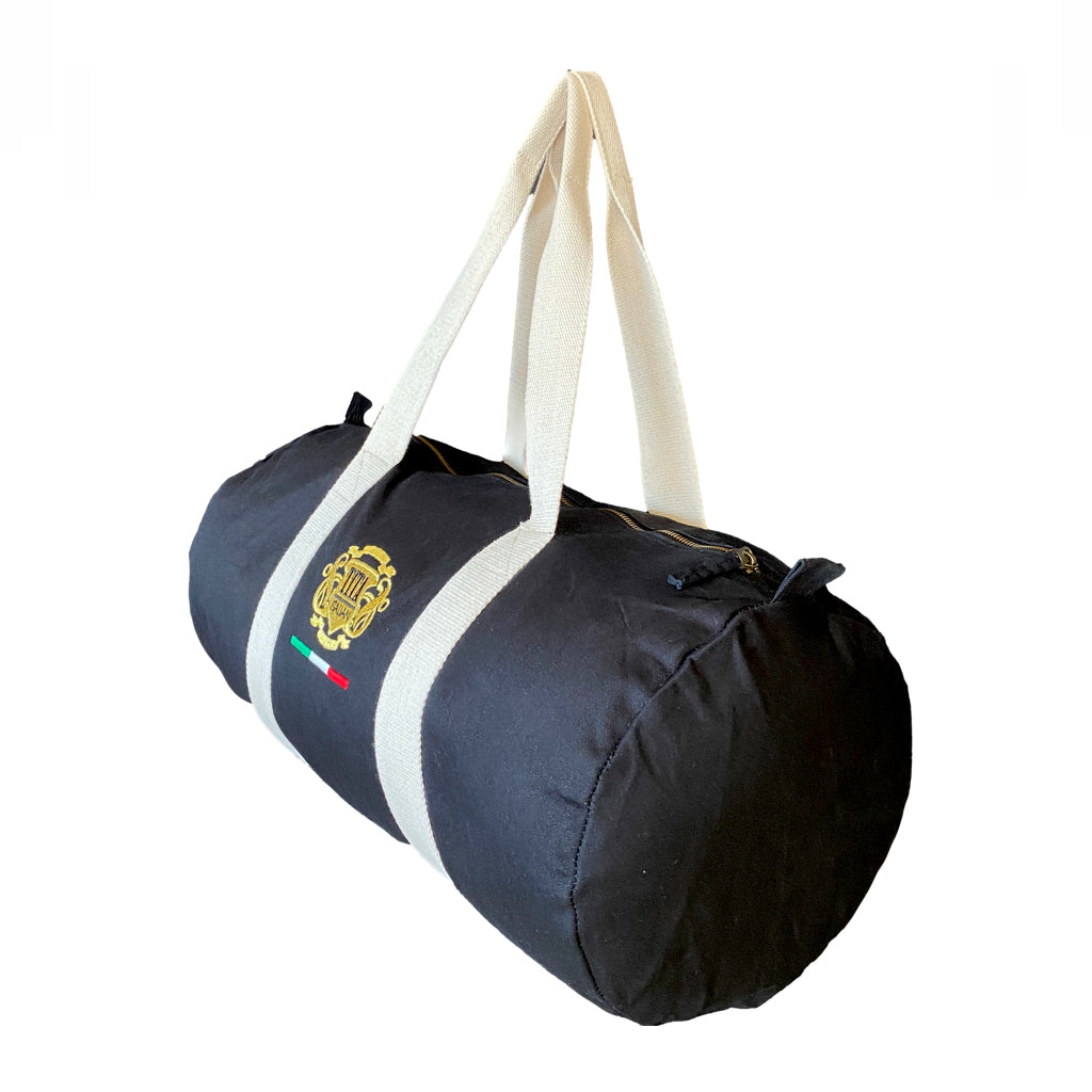 cotton round duffel bag black gold - Tita Italia