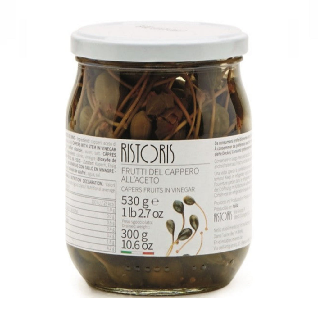 Italian Capers Fruits in Vinegar 1 lb 2.7 oz (530g) - Tita Italia