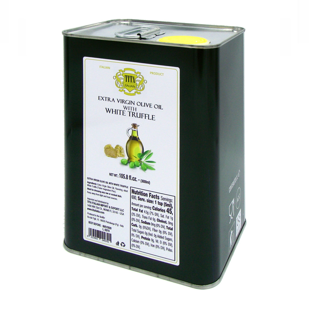 Extra virgin olive White truffle oil 105.8 fl. oz - Tita Italia