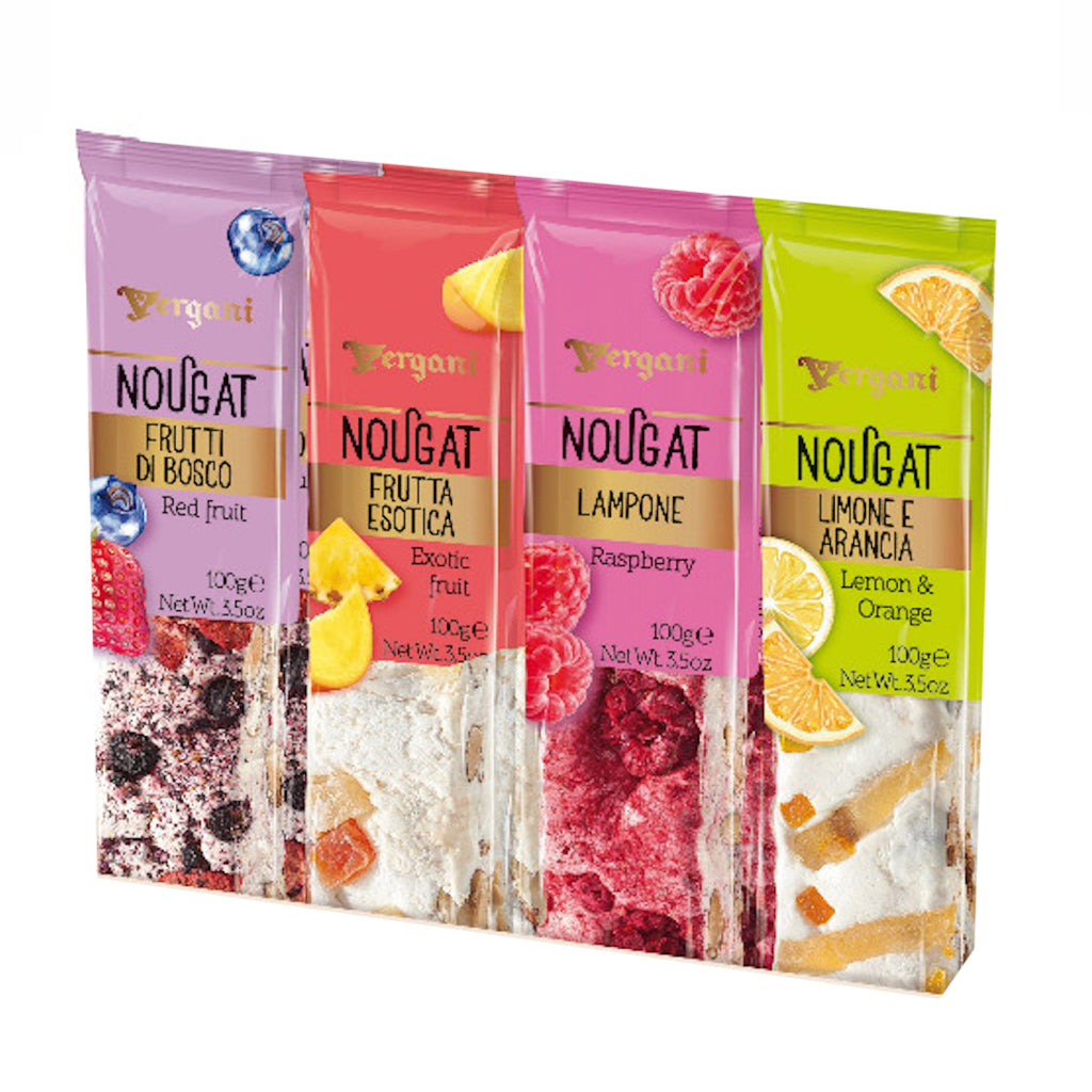Nougat Fruit mix 4 bars 3.5oz each - Tita Italian