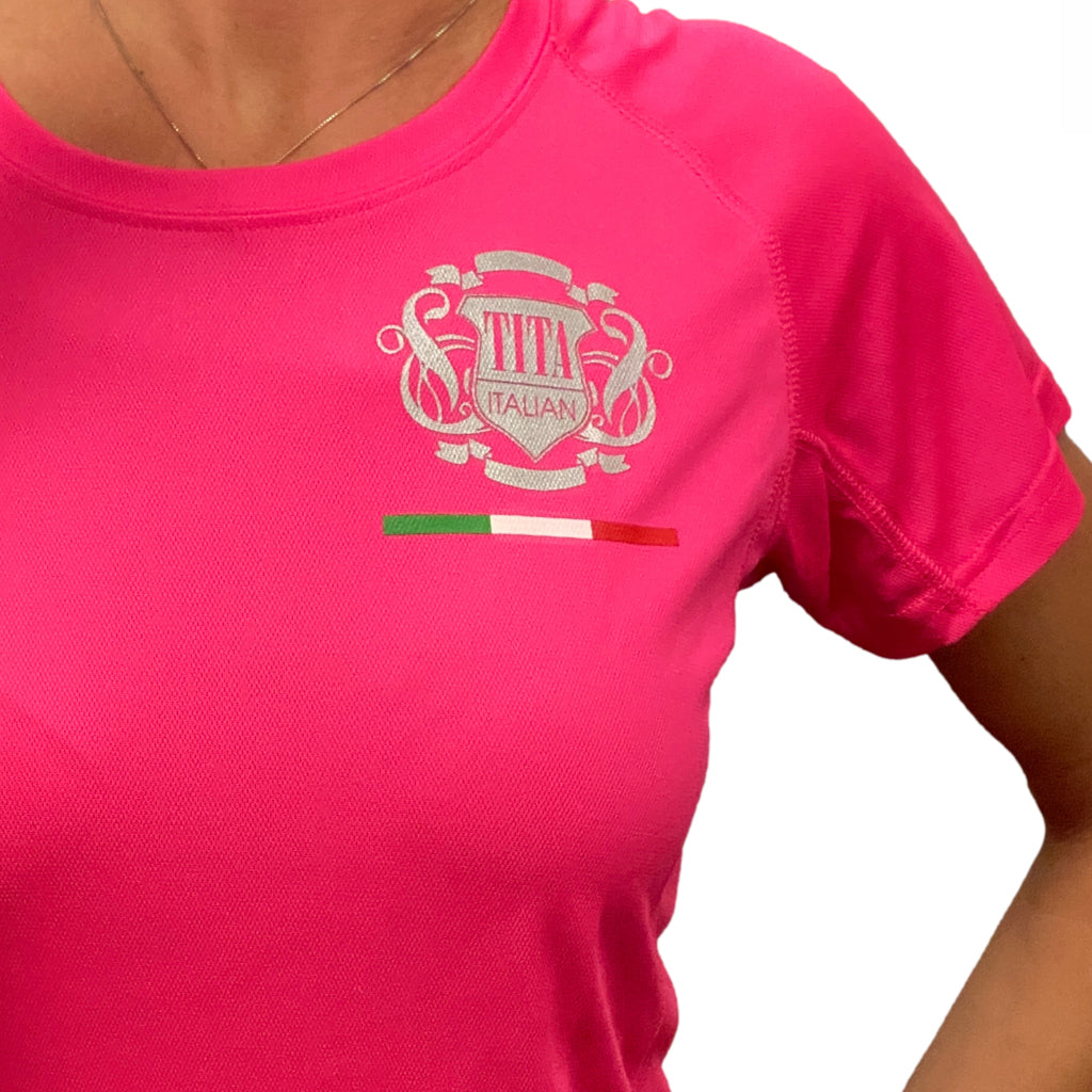 Womans Runner T-Shirt pink - Tita Italia