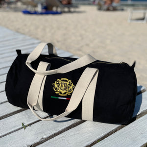 cotton round duffel bag black gold - Tita Italia