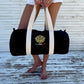 cotton round duffel bag black gold - Tita Italia