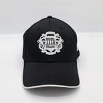 baseball cap classic style black silver embroidery unisex one size -tita italia