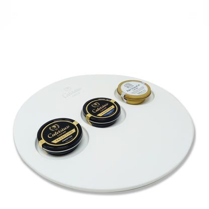 Caviar serving plate 3 tins - Tita Italia