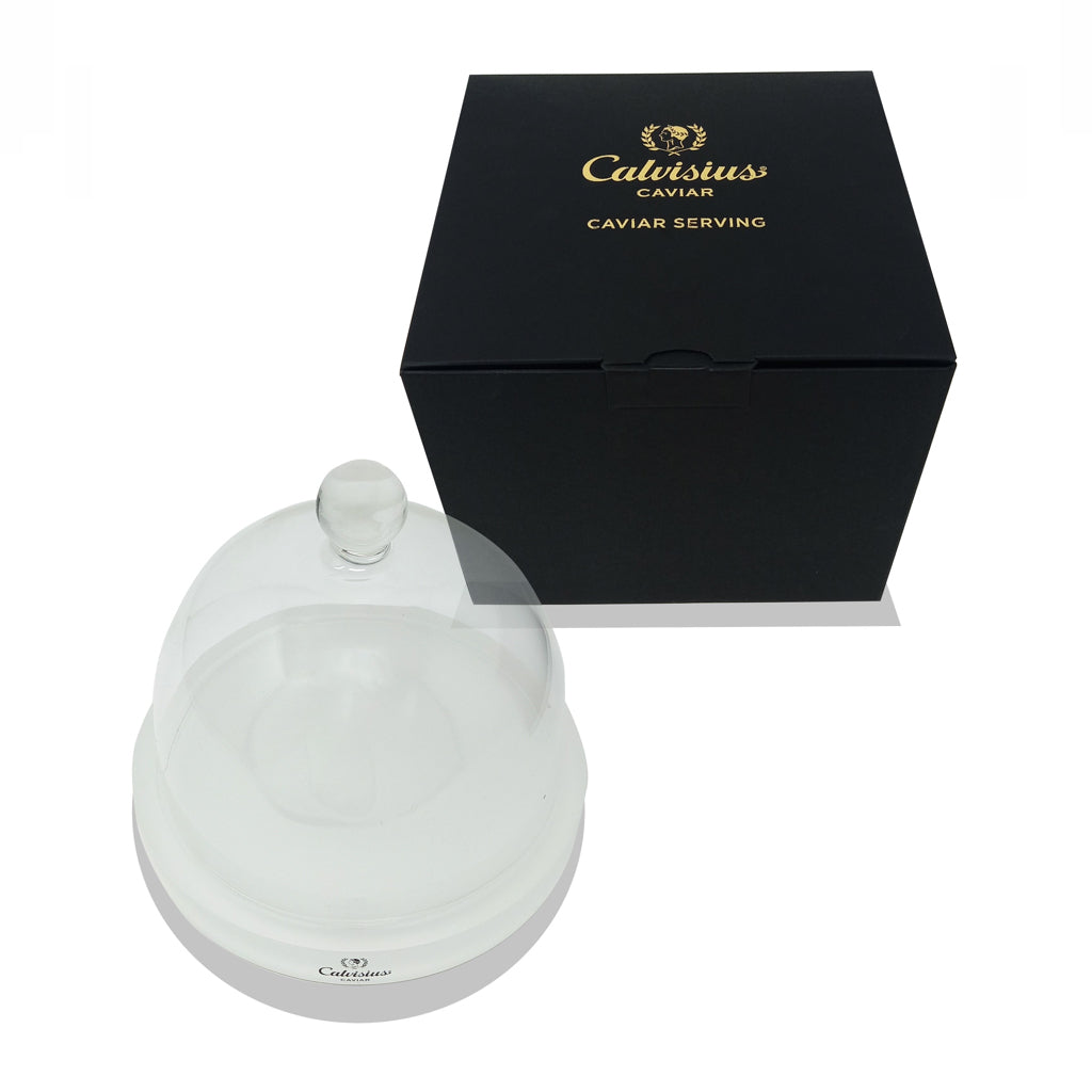 Glass Dome Caviar Server Calvisius - Tita Italia