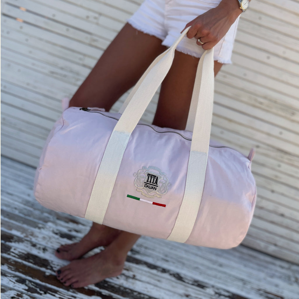 cotton round duffel bag baby pink - Tita italia