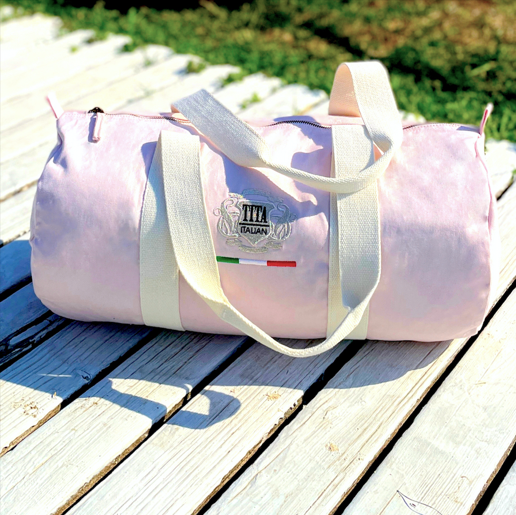 cotton round duffel bag baby pink - Tita italia