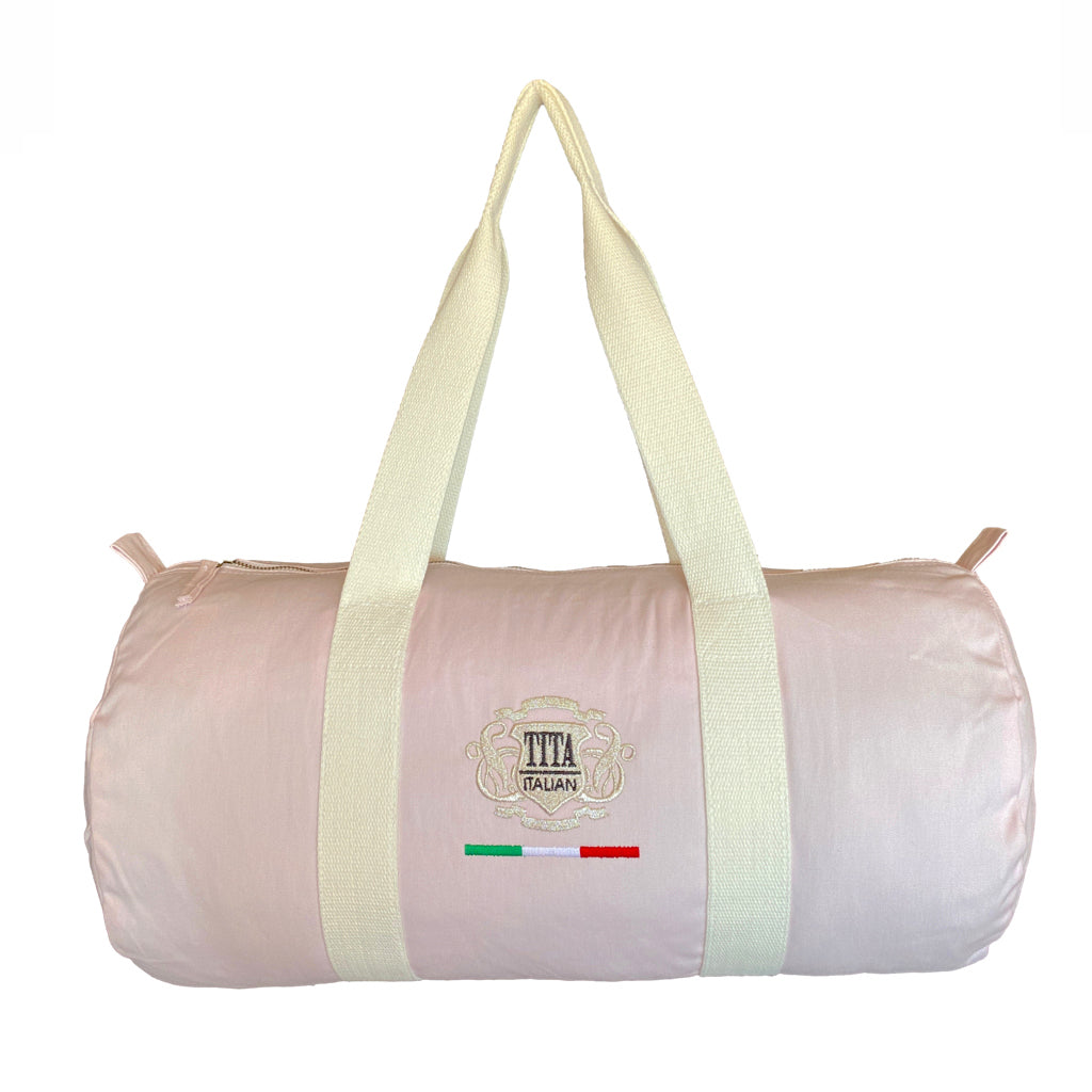 cotton round duffel bag baby pink - Tita italia